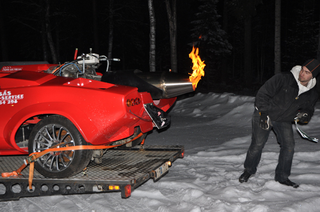 Illustration for article titled Jet-powered Lamborghini Countach fails to launch on Swedish ice